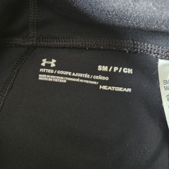 Under Armour Heat Gear Leggings sz Small Black/Gray - Picture 5 of 5